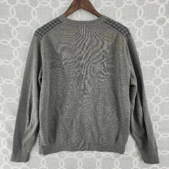 Banana Republic 100% cotton Checker Crew neck Pullover Men's Sweater M - Picture 2 of 7
